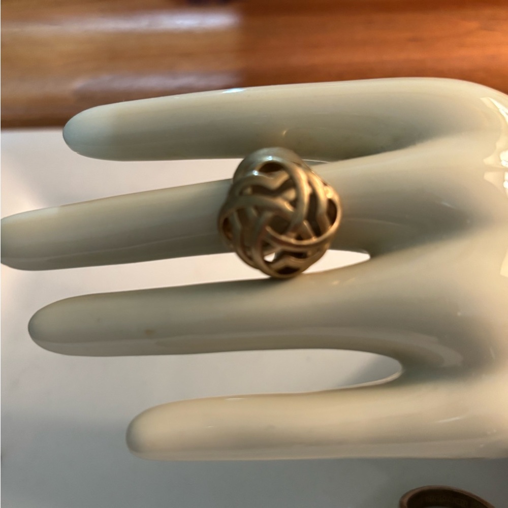 Lia Sophia Gold Woven Ring Size 8